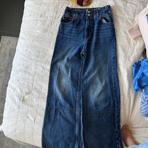 Ulla Johnson Dark Blue Denim Maxi Skirt